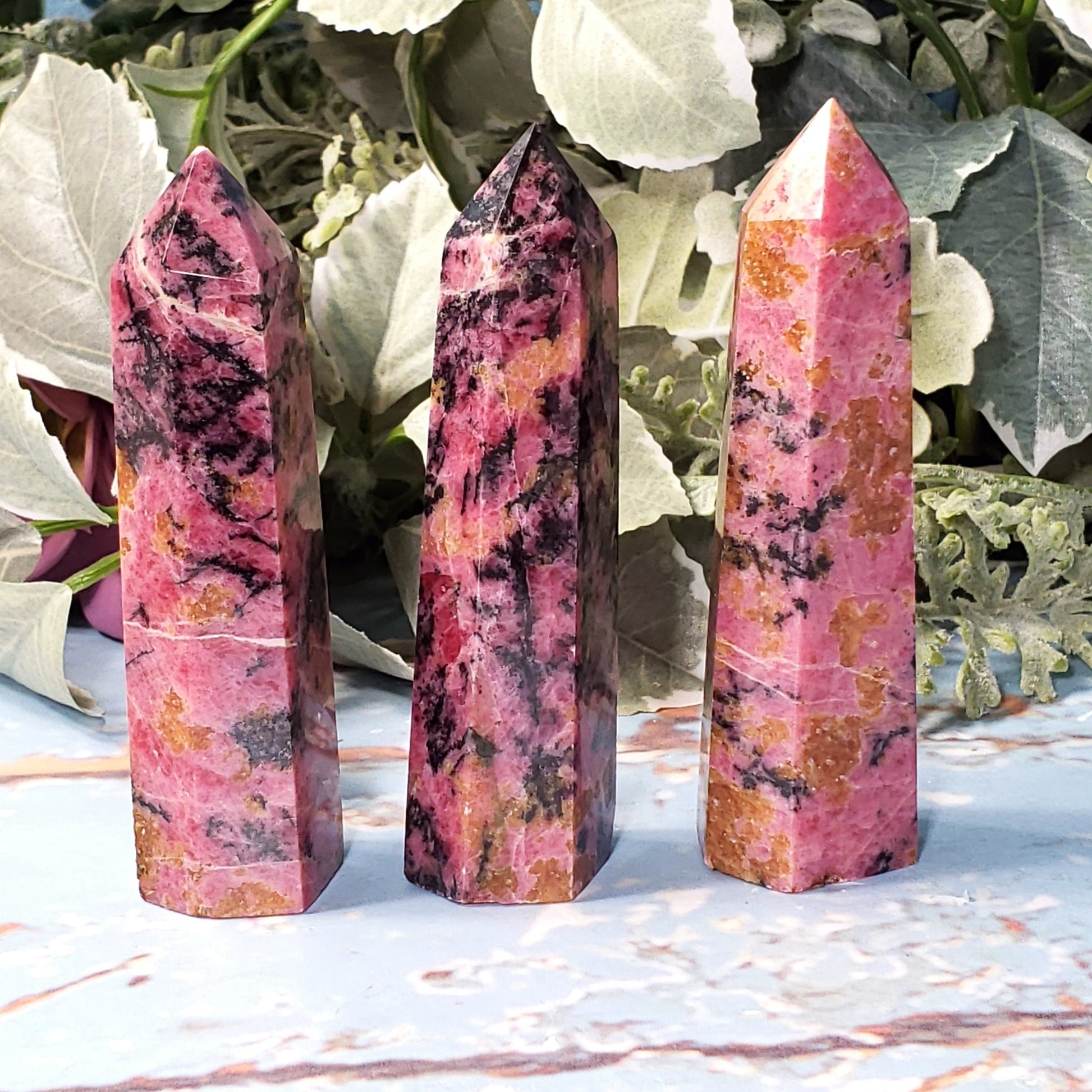 Rhodonite Points - Crystal Happenings