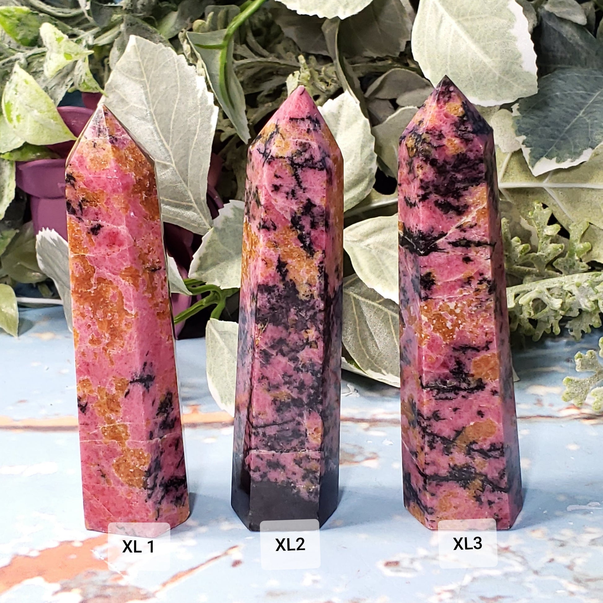 Rhodonite Points - Crystal Happenings