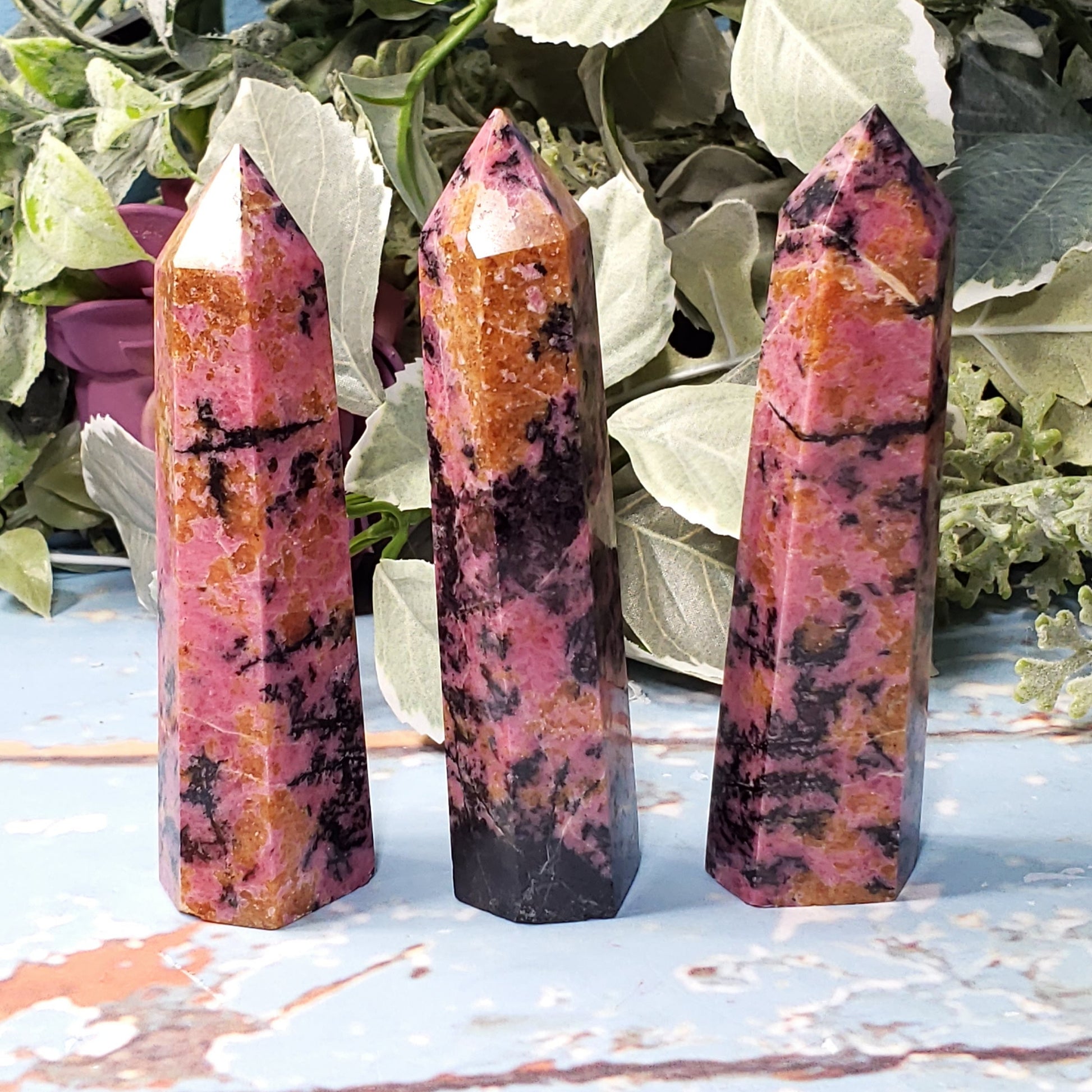 Rhodonite Points - Crystal Happenings