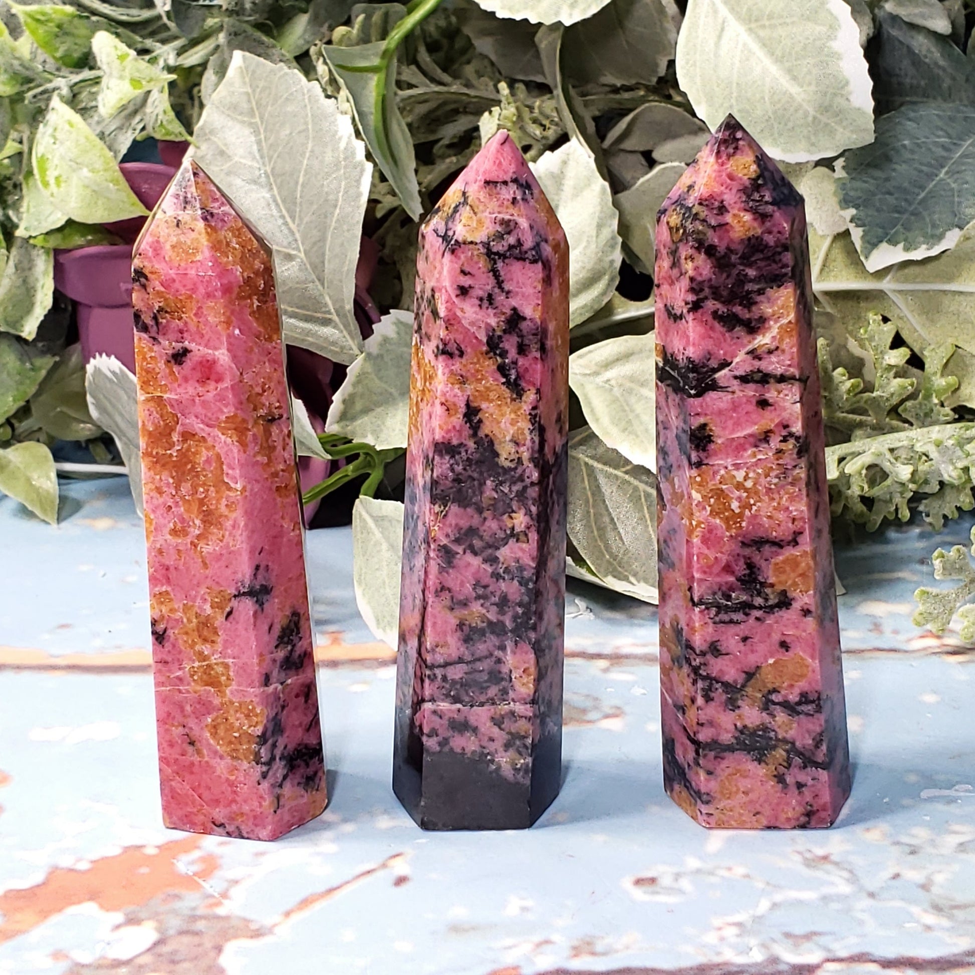 Rhodonite Points - Crystal Happenings