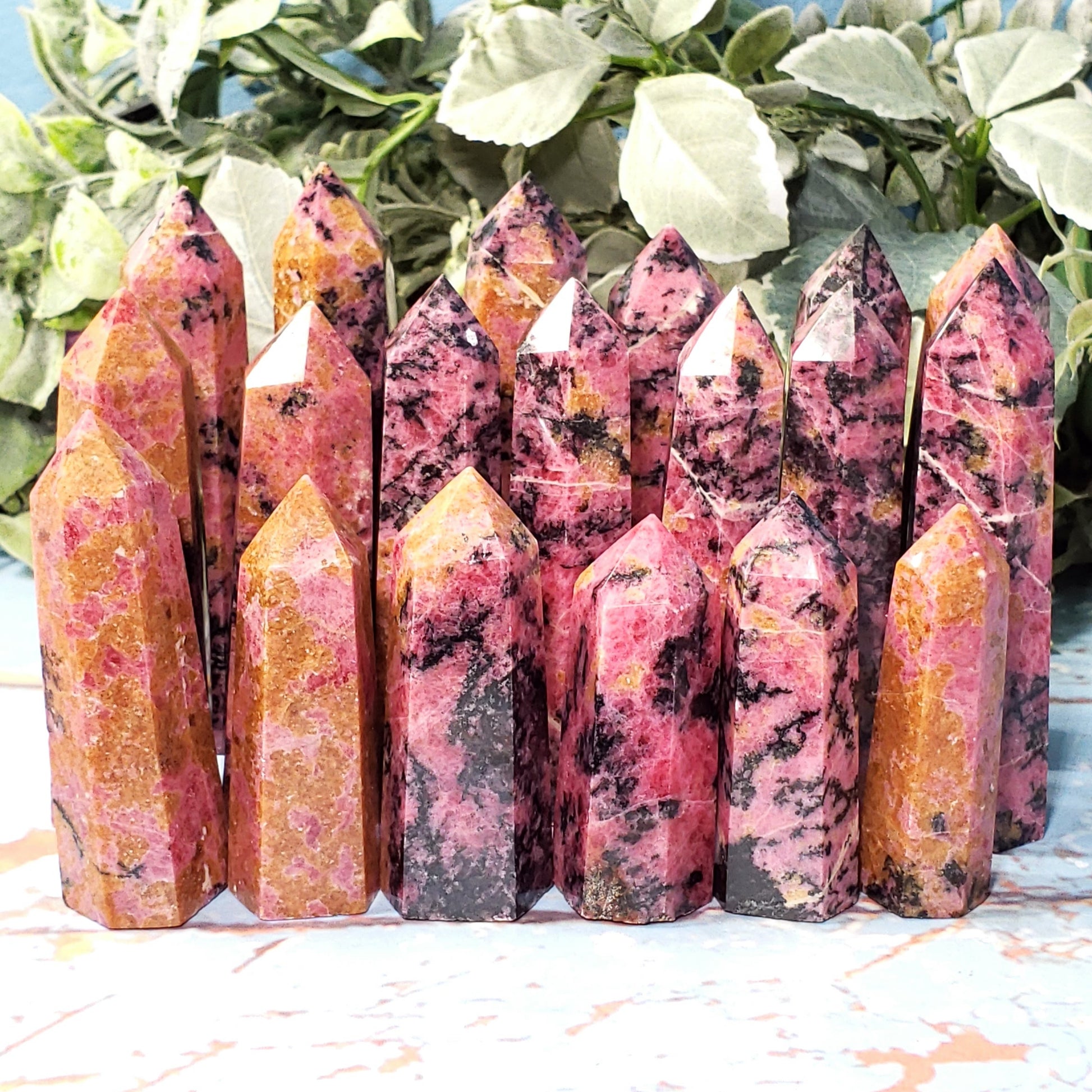 Rhodonite Points - Crystal Happenings