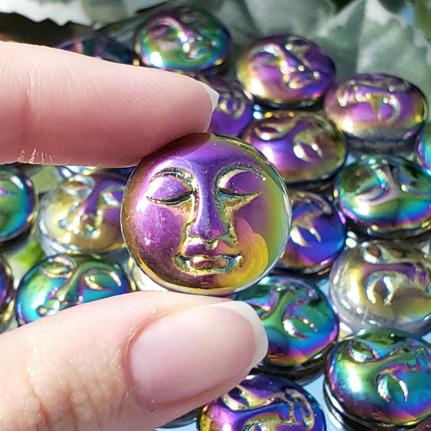 Titanium Quartz Goddess Moon Face - Crystal Happenings