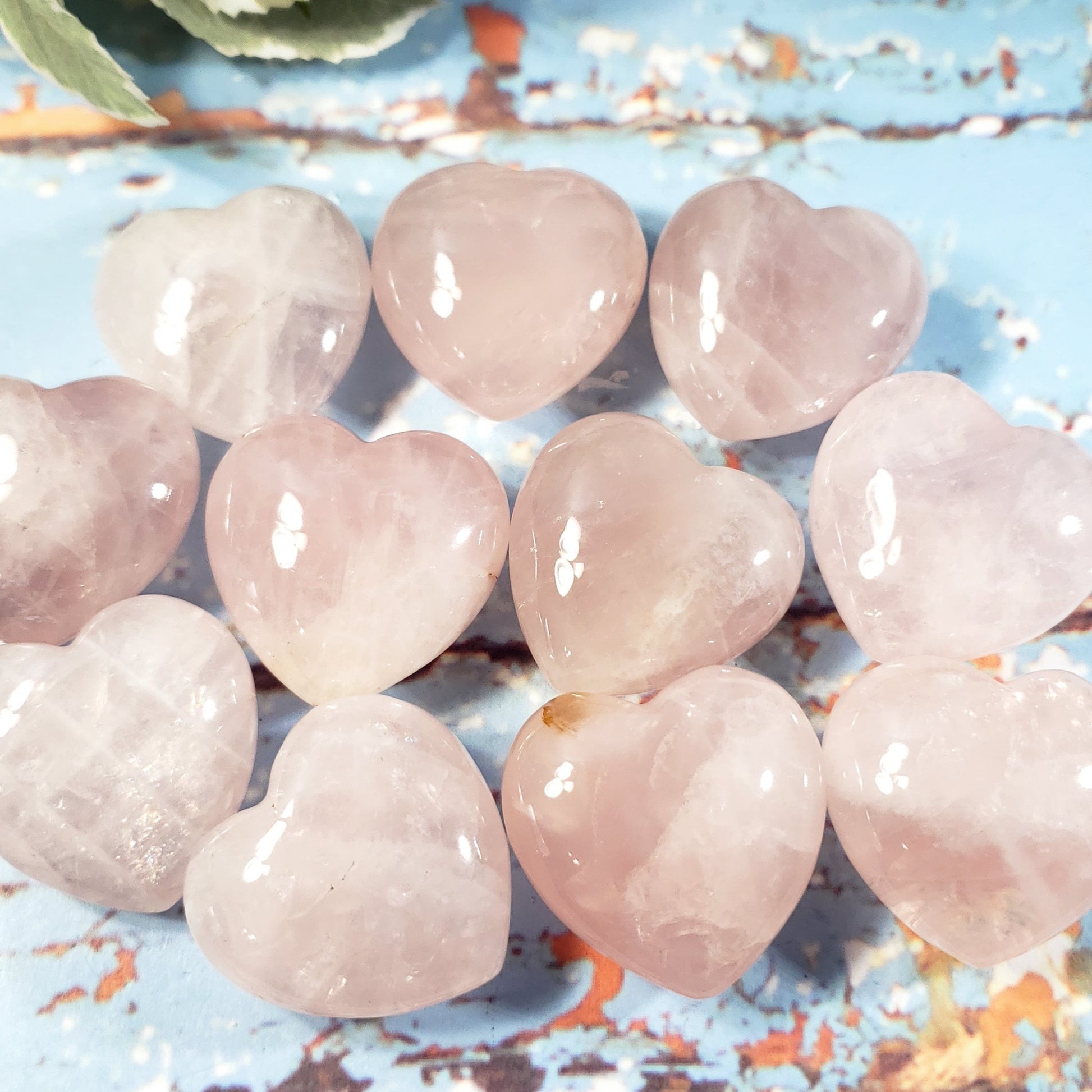Rose  Quartz 45mm Puffed Heart - Crystal Happenings