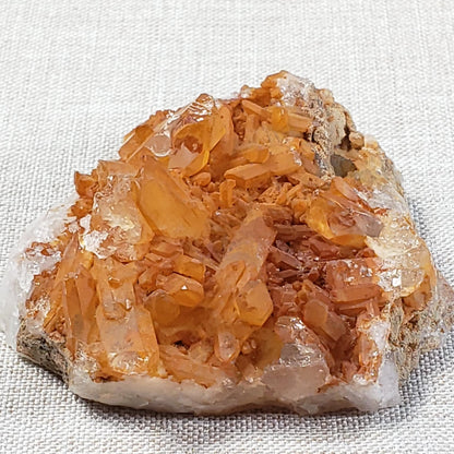 Tangerine Quartz Cluster - 2 - Crystal Happenings