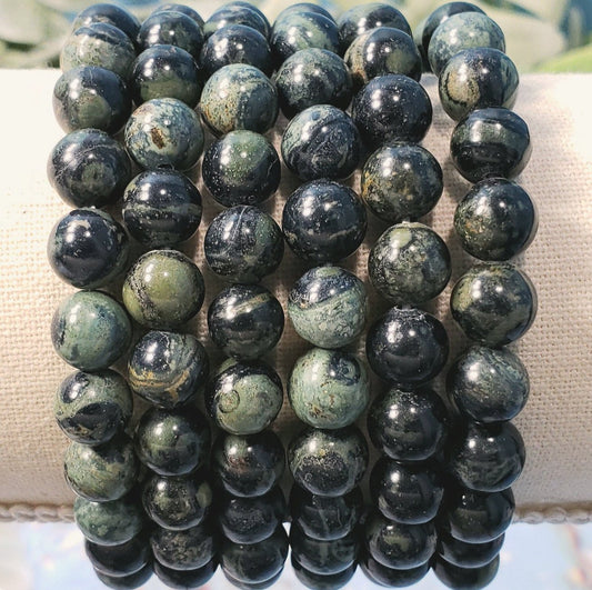 Kambaba Jasper 8mm Beaded Bracelet - Crystal Happenings