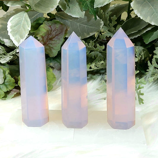 Pink Opalite Point - Crystal Happenings