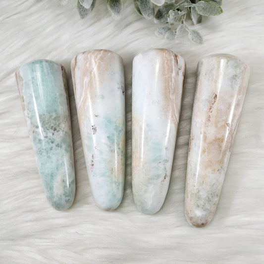 Caribbean Calcite Wand (4-7) - Crystal Happenings