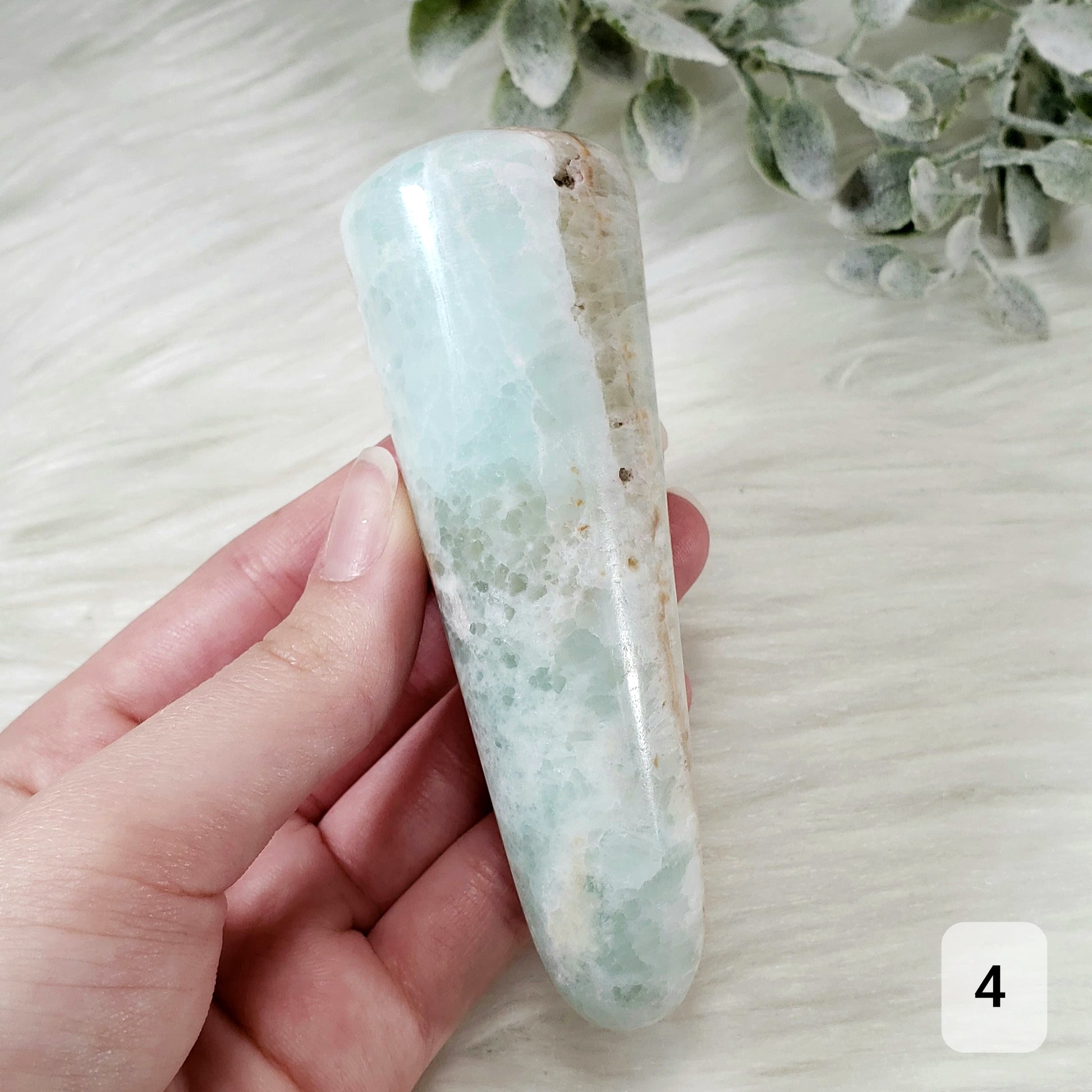 Caribbean Calcite Wand (4-7) - Crystal Happenings