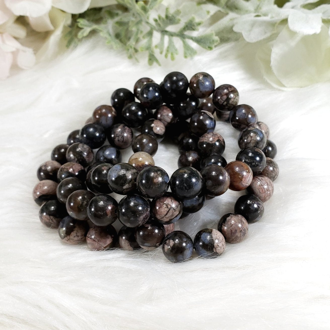 Que Sera 10mm Beaded Bracelet - Crystal Happenings