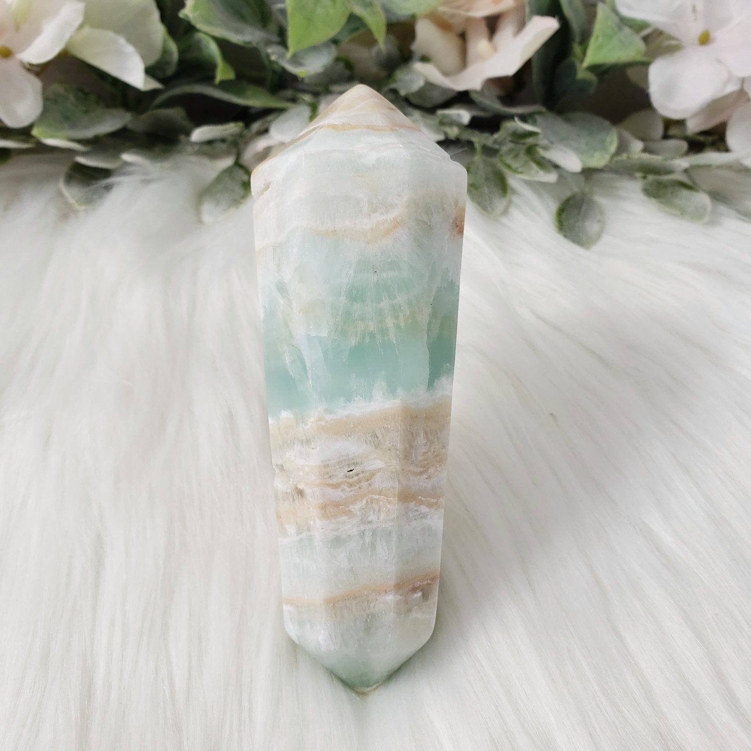 Caribbean Calcite Vogel Wand - Crystal Happenings