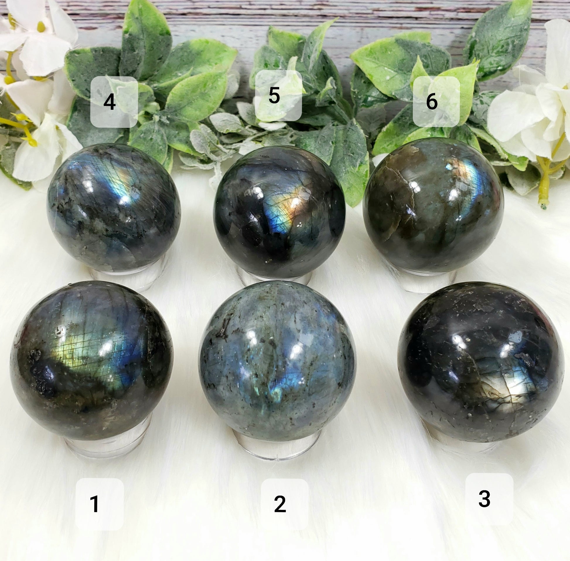 Labradorite Spheres - Crystal Happenings