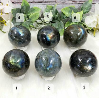 Labradorite Spheres - Crystal Happenings