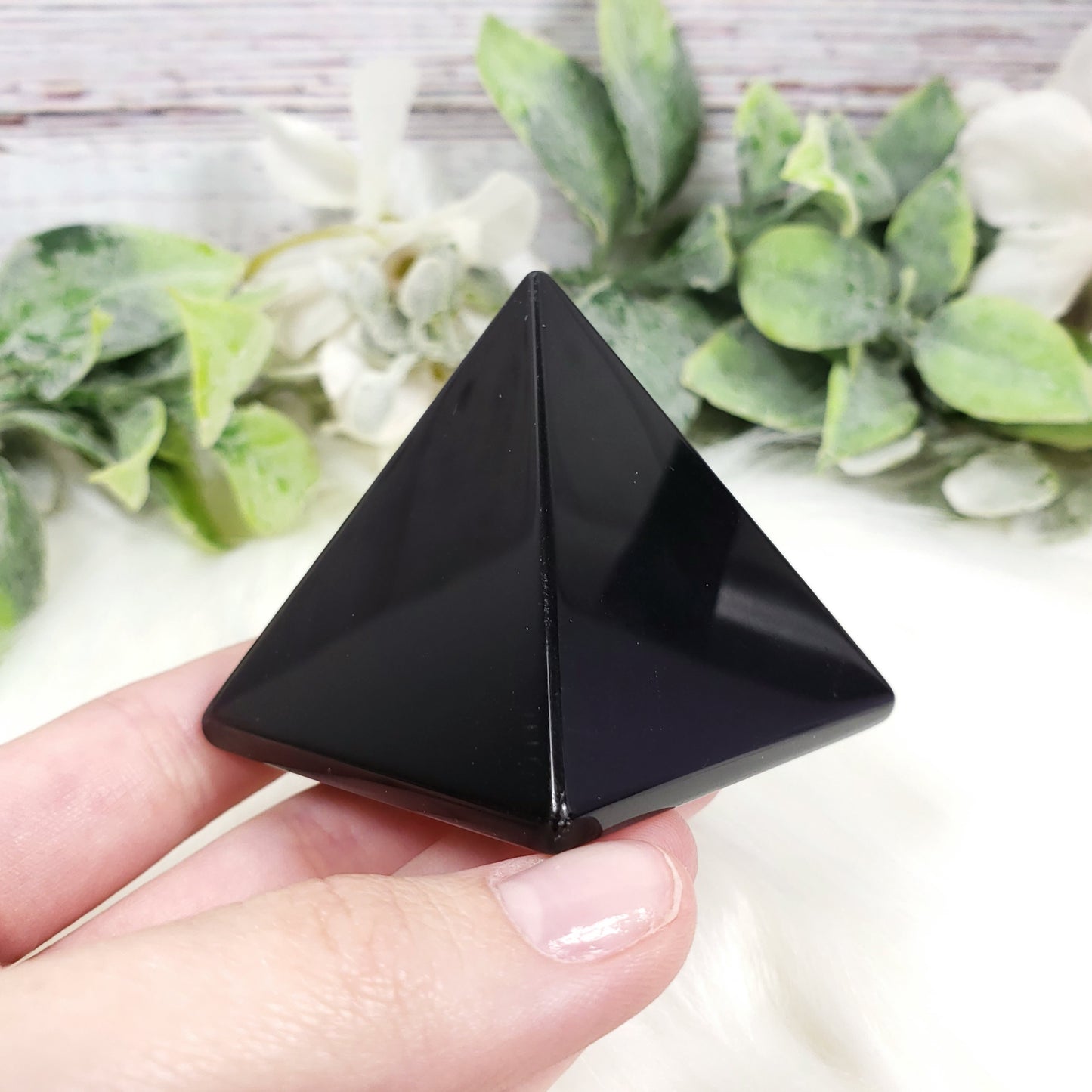 Black Obsidian Pyramid - Crystal Happenings