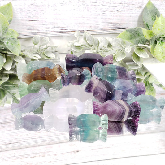 Rainbow Fluorite Crystal Candy - Crystal Happenings