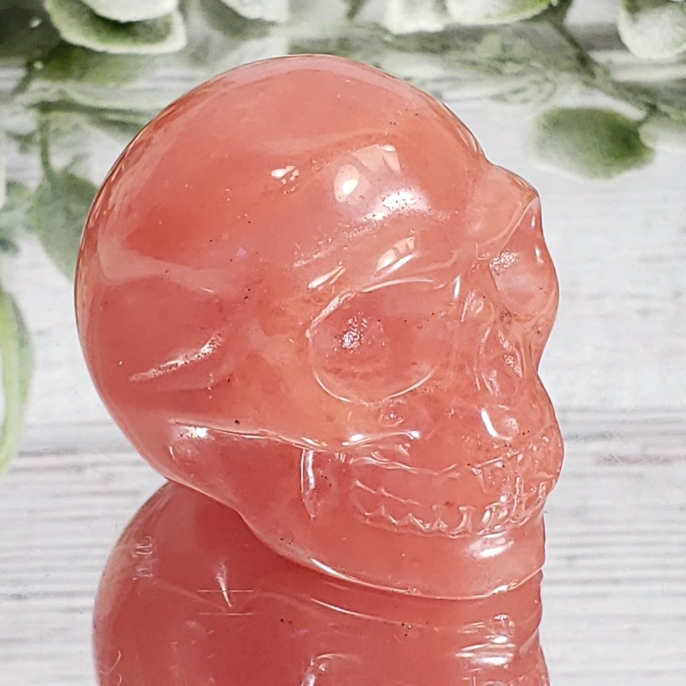 Cherry Quartz Skull VIDEO LISTING Small - Crystal Happenings