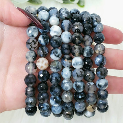 Dragon Vein Faceted Bracelet - Crystal Happenings