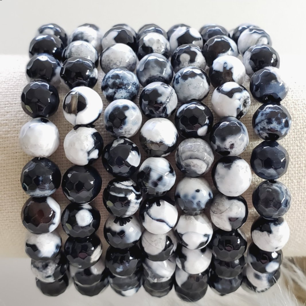 Orca Agate Faceted Bracelet - Crystal Happenings