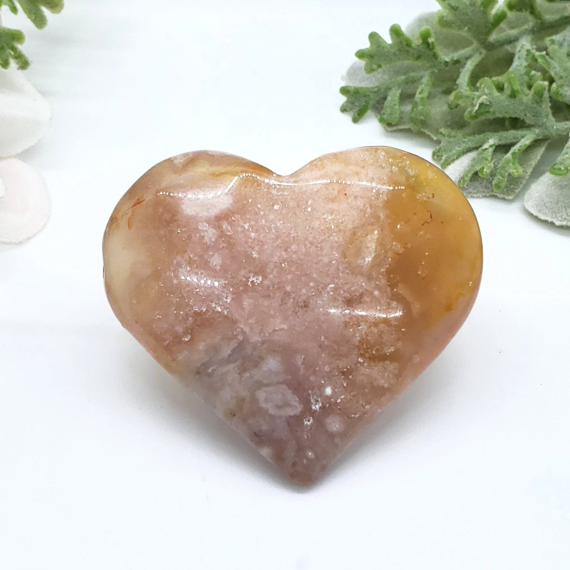 *@FLOWER AGATE HEART 2 - Crystal Happenings