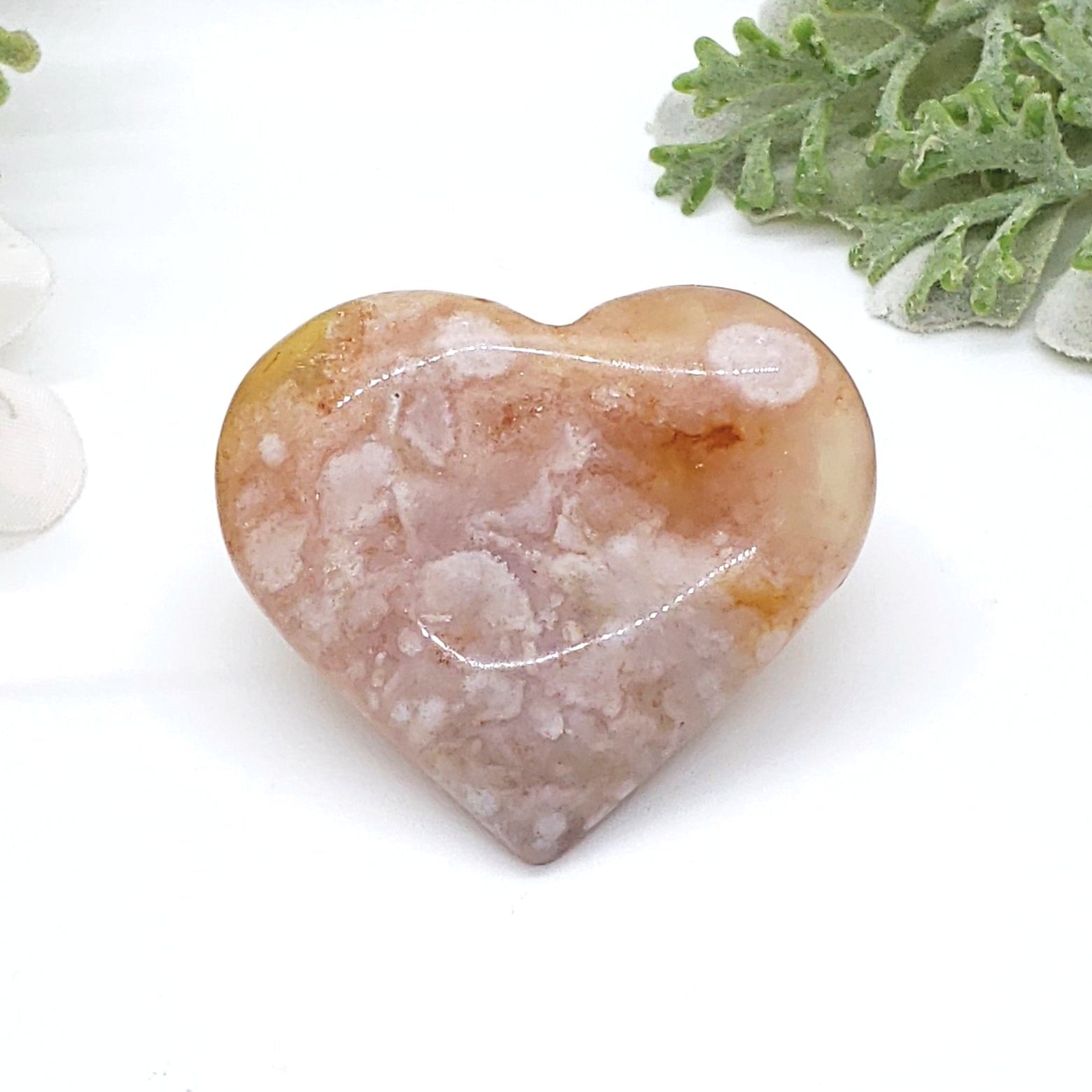 *@FLOWER AGATE HEART 2 - Crystal Happenings