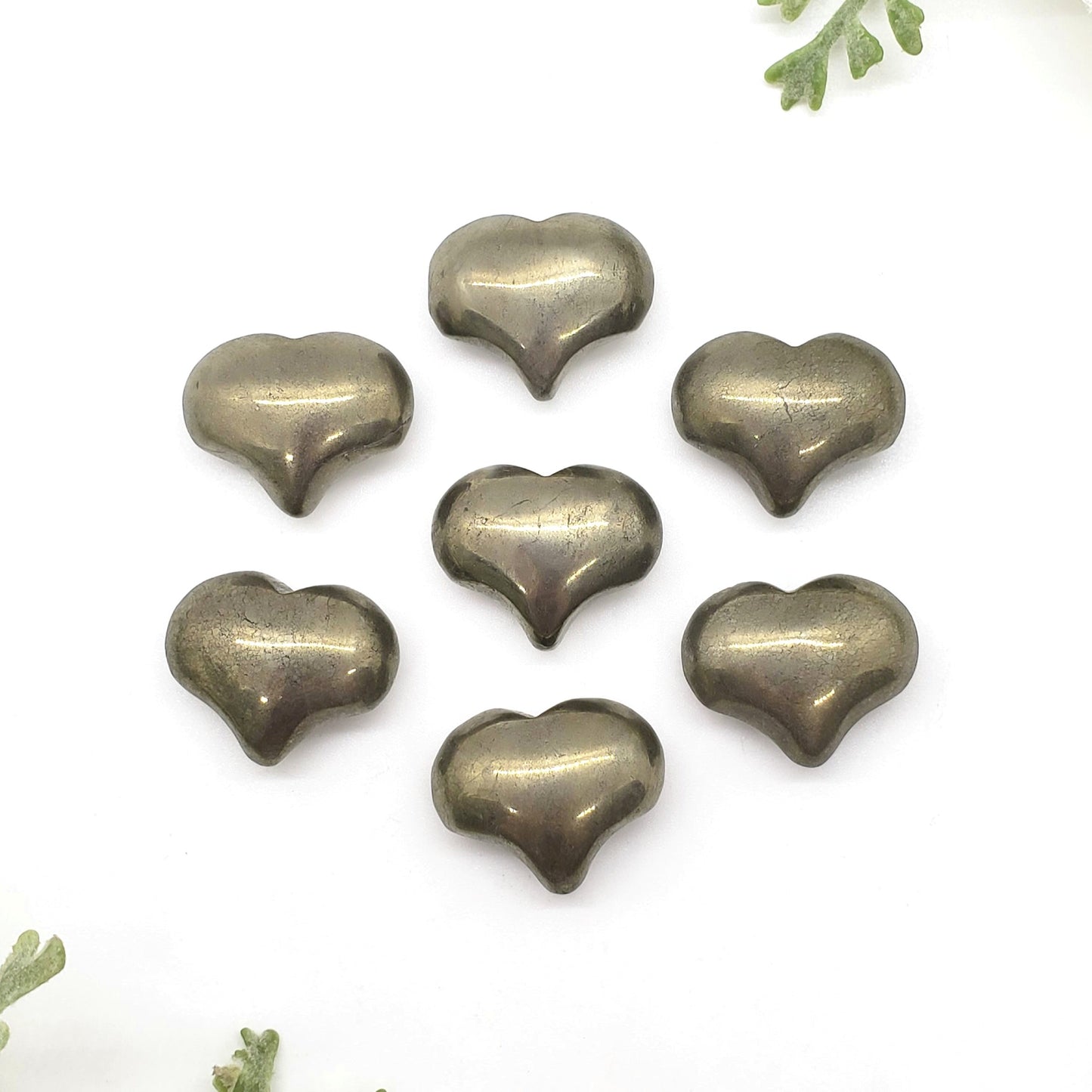 Pyrite - 1 inch Sweet Heart - Crystal Happenings