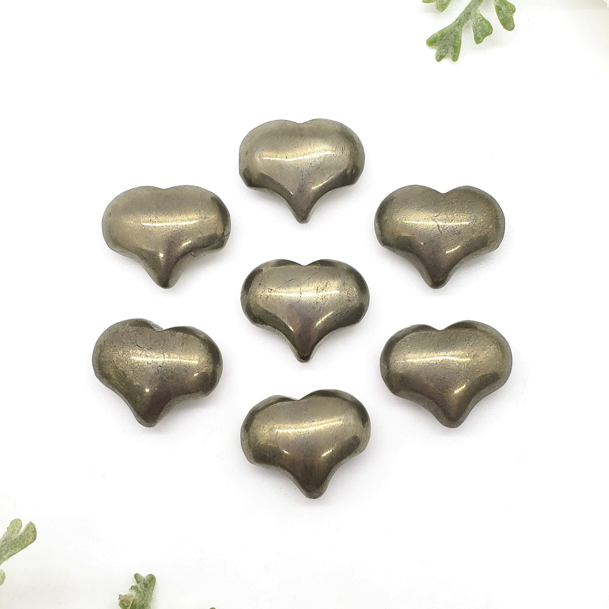 Pyrite - 1 inch Sweet Heart - Crystal Happenings