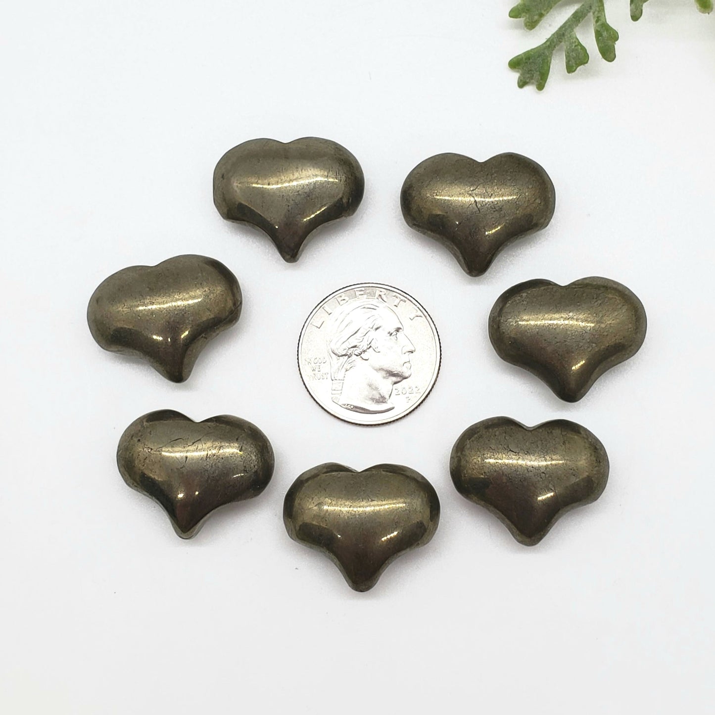 Pyrite - 1 inch Sweet Heart - Crystal Happenings