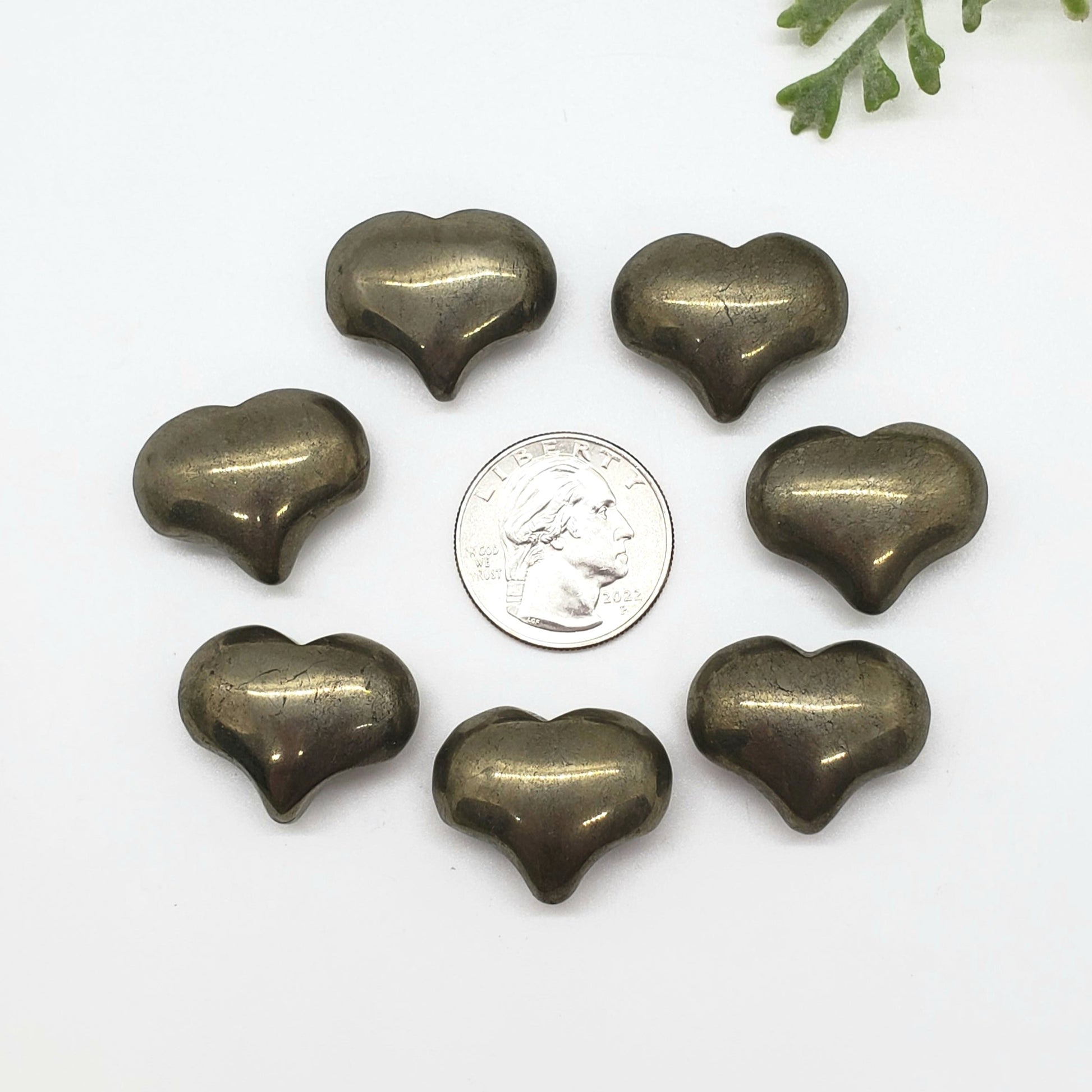 Pyrite - 1 inch Sweet Heart - Crystal Happenings