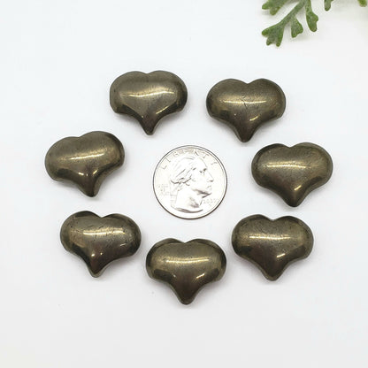 Pyrite - 1 inch Sweet Heart - Crystal Happenings