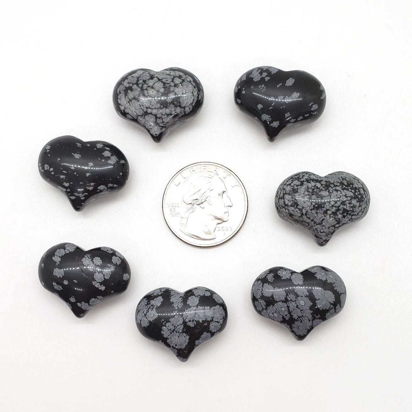 Snowflake Obsidian - 1 inch  Sweet Heart - Crystal Happenings
