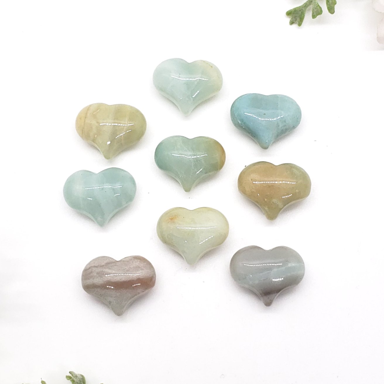 Amazonite - 1 inch Sweet Heart - Crystal Happenings
