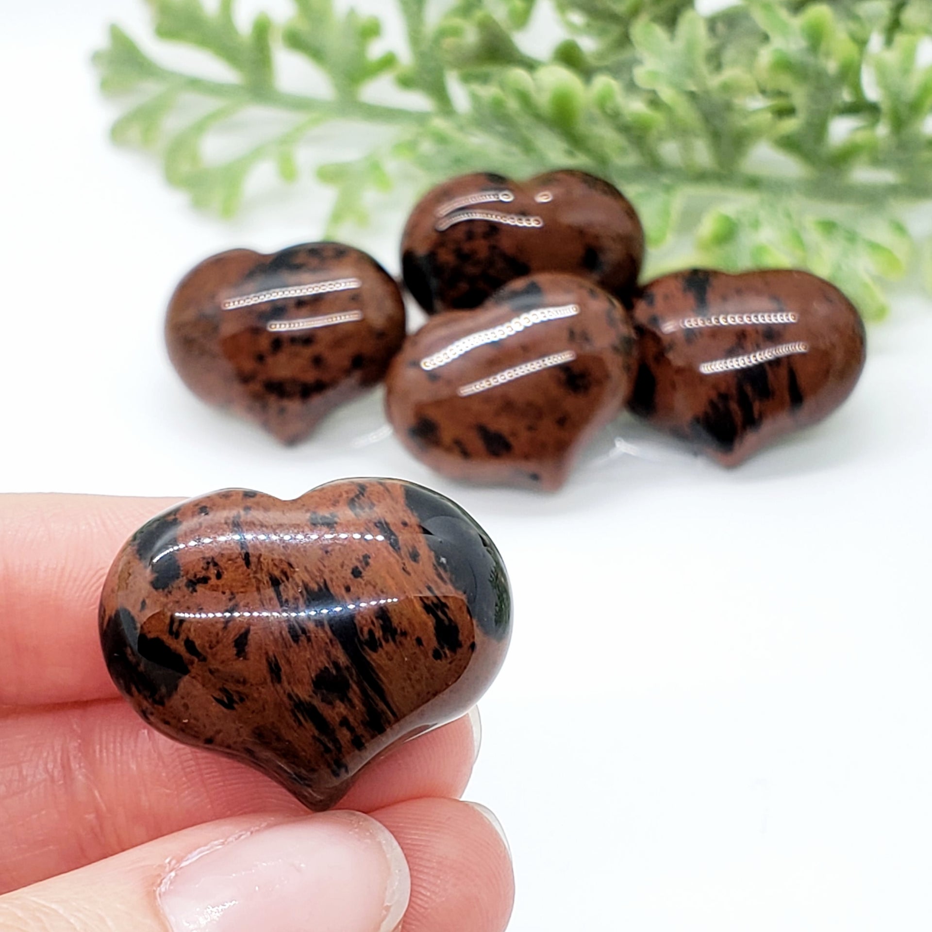 Mahogany Obsidian Small Crystal Sweet Heart (25mm)
