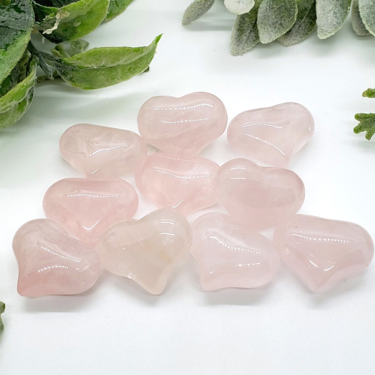 Rose Quartz - 1 inch Sweet Heart (25mm) - Crystal Happenings