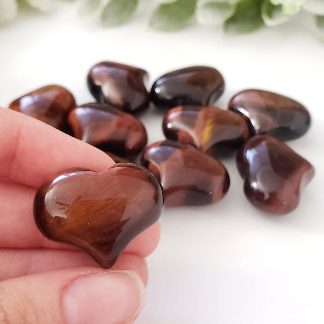 Red Tiger Eye Small Crystal Sweet Heart (25mm)