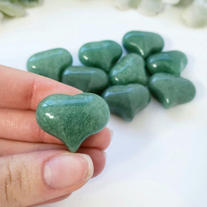 Green Aventurine 1 inch Sweet Heart (25mm)