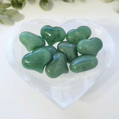Green Aventurine 1 inch Sweet Heart (25mm)