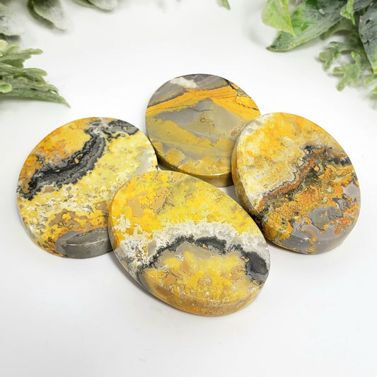 Bumble Bee Jasper Oval Pocket Stone