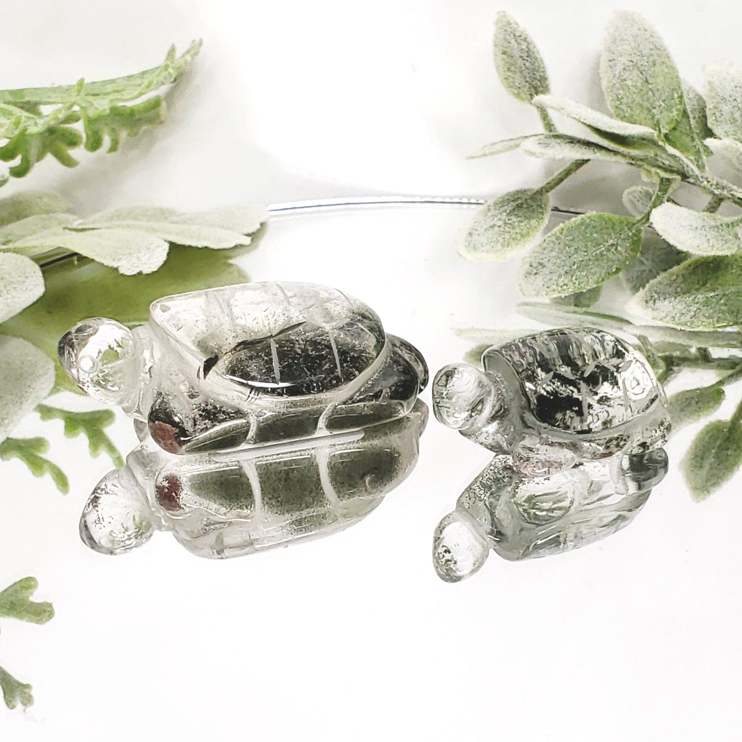 Lodolite/ Garden Quartz Crystal Turtle