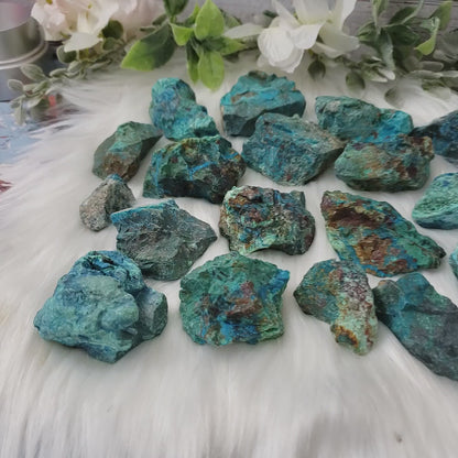 Raw Chrysocolla in Stunning Colors