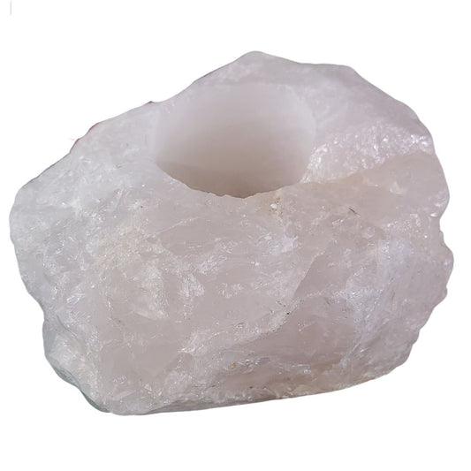 Rose Quartz Crystal Votive Candle Holder