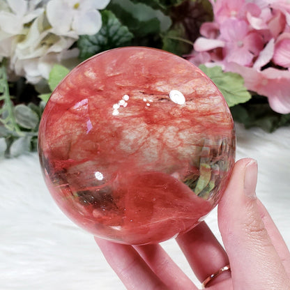 Cherry Quartz Spheres 70-80mm
