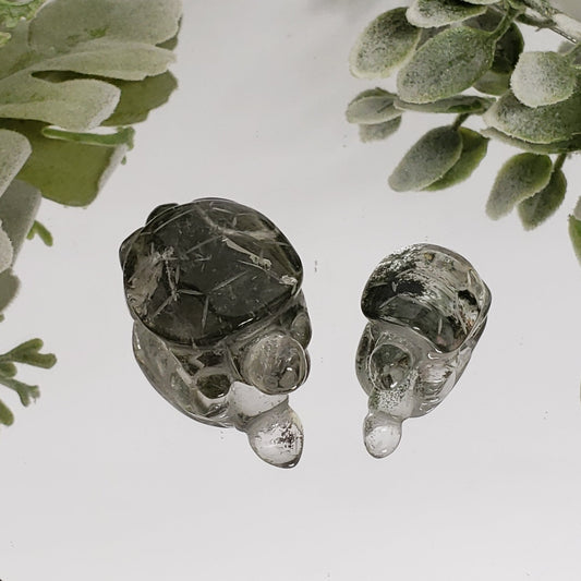 Lodolite/ Garden Quartz Crystal Turtle