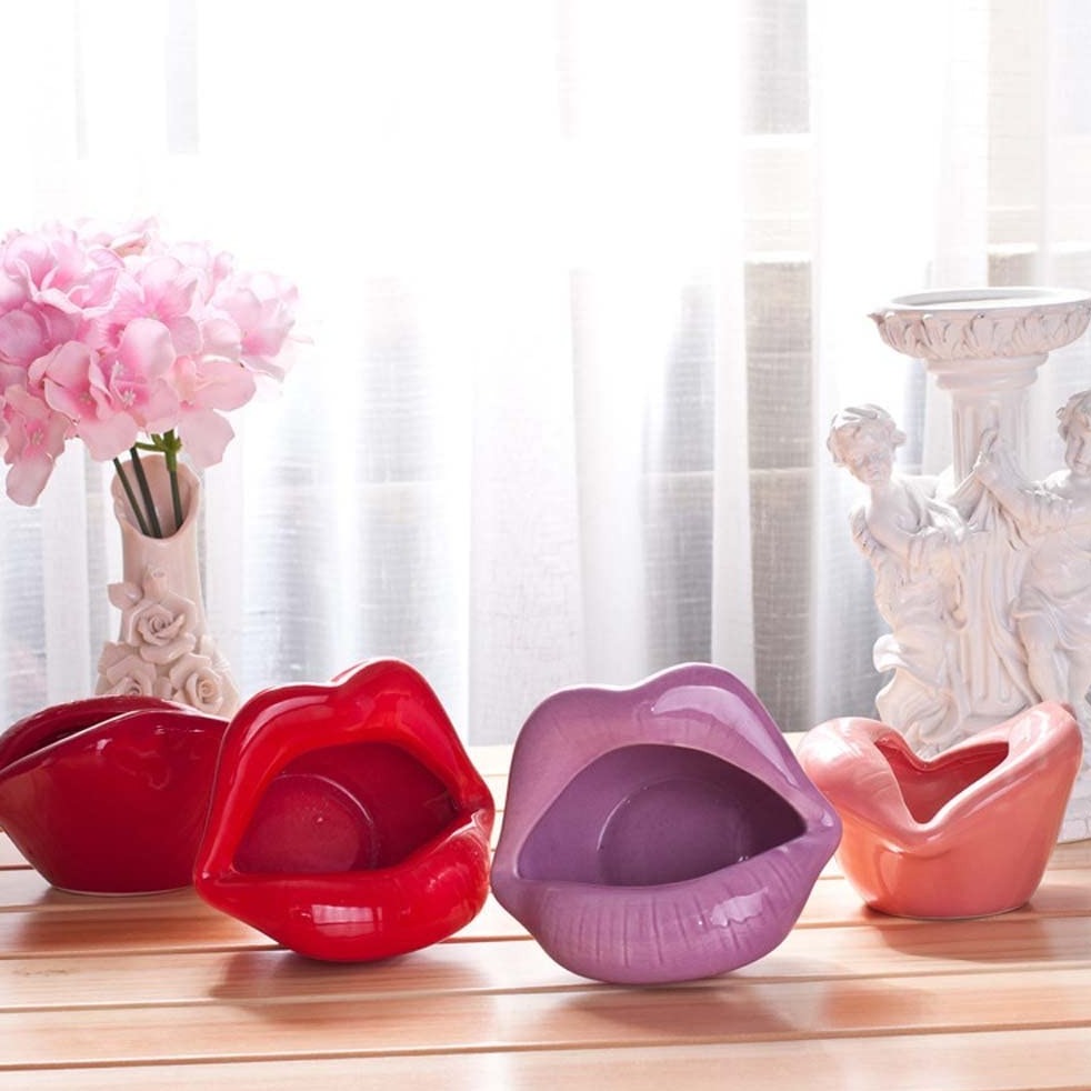Sexy Lips Ceramic Bowl - Choose your lipstick! - Crystal Happenings