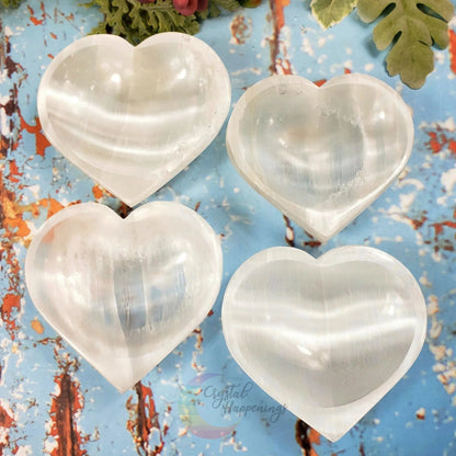 Luxurious Selenite Heart Bowl – Bright White Crystal for Clarity and Elegance