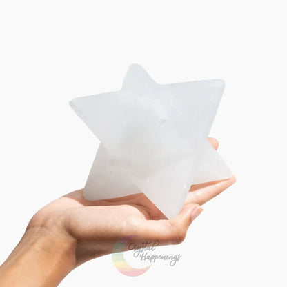 Selenite 3d Merkaba Crystal Star Satin Spar 