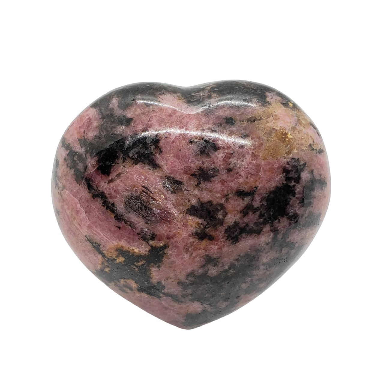 *Rhodonite Heart 57mm - Crystal Happenings