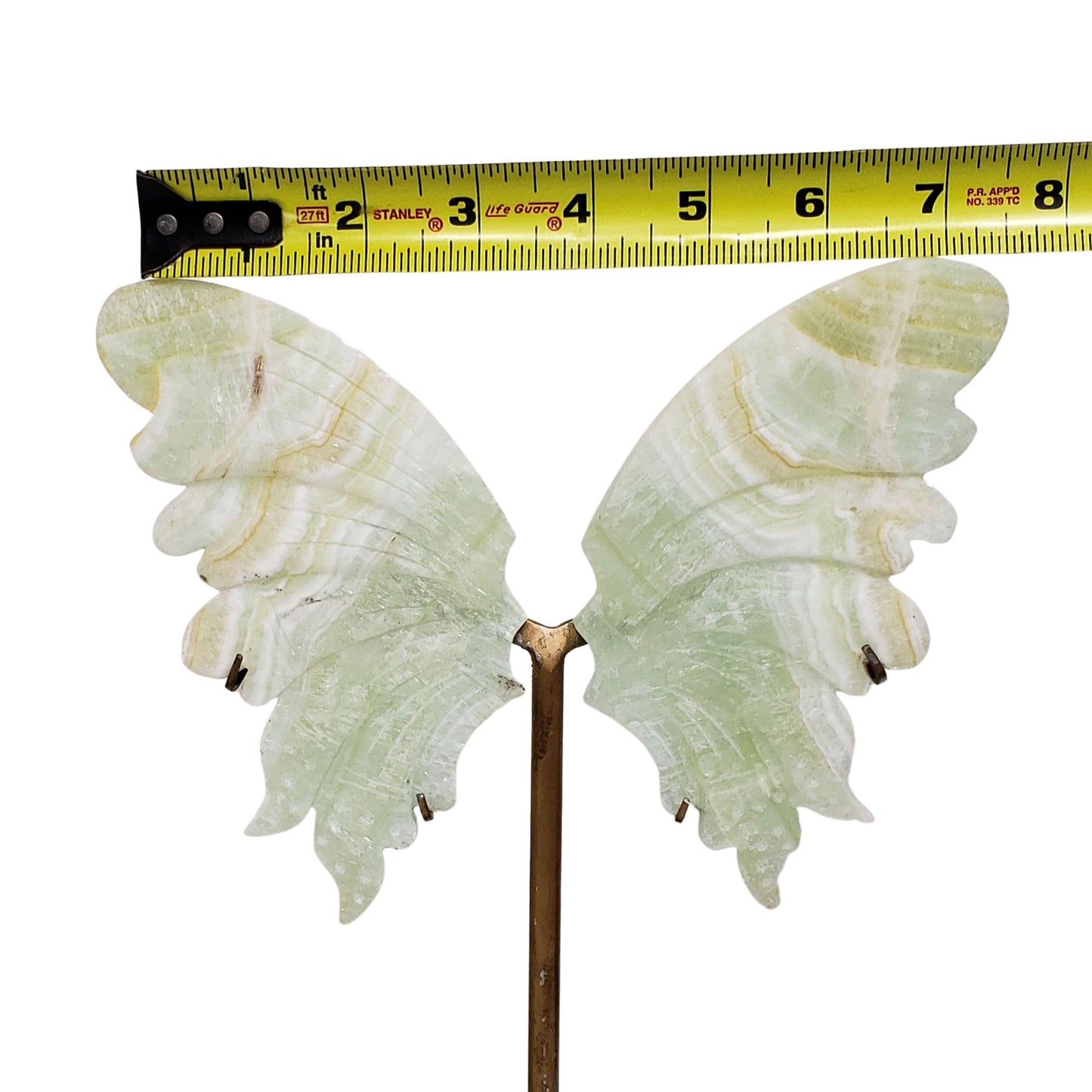 Large, Green Calcite Crystal Butterfly Wings