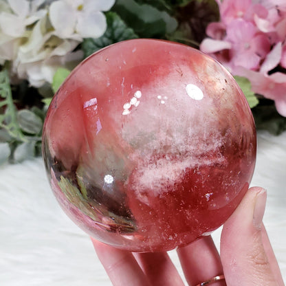 Cherry Quartz Spheres 70-80mm