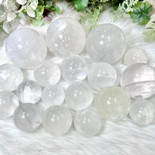 Optical Calcite Spheres 40-75mm available - Crystal Happenings