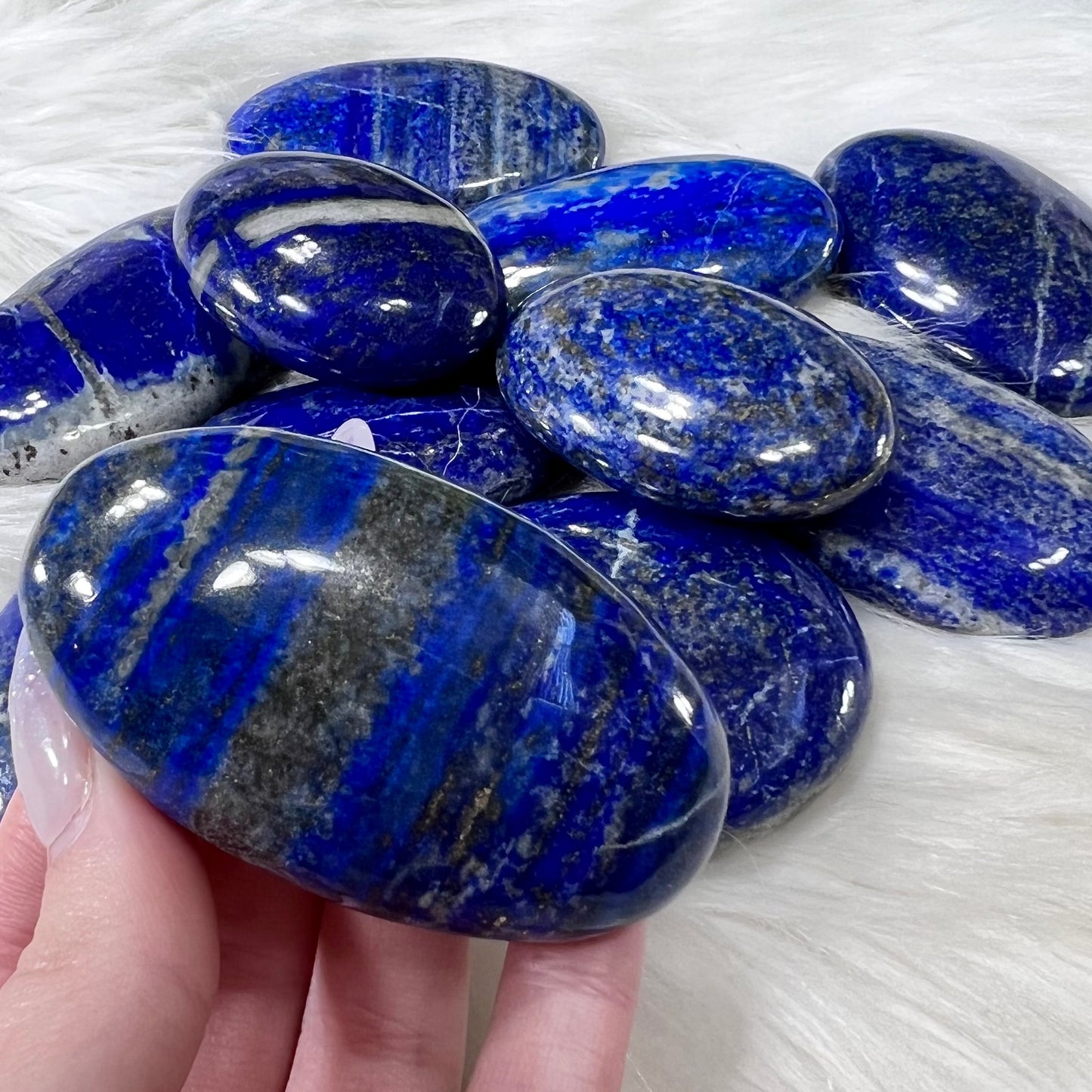 Lapis Lazuli Palm Stone - Crystal Happenings