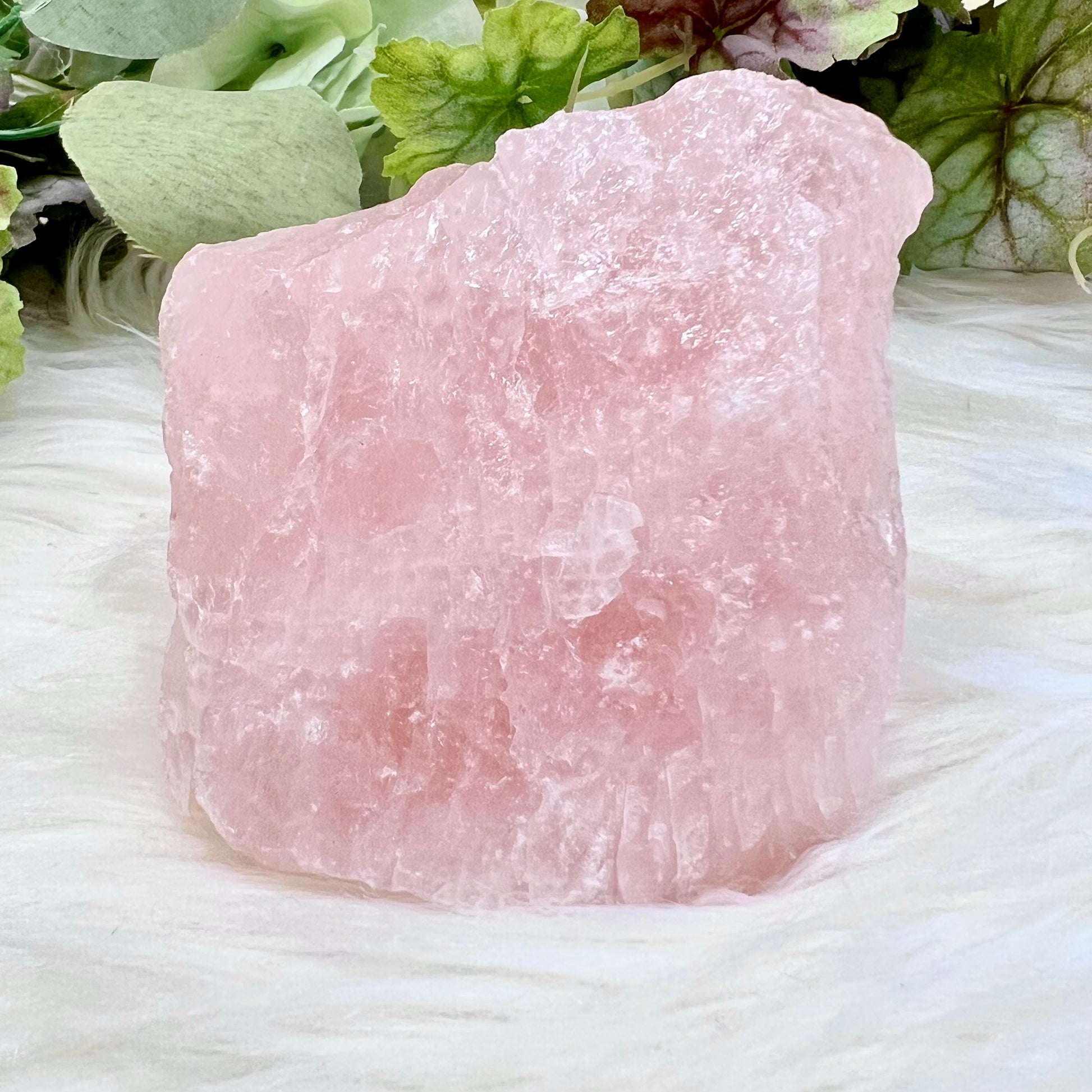 Large Natural Rose Quartz Stone - Crystal Happenings